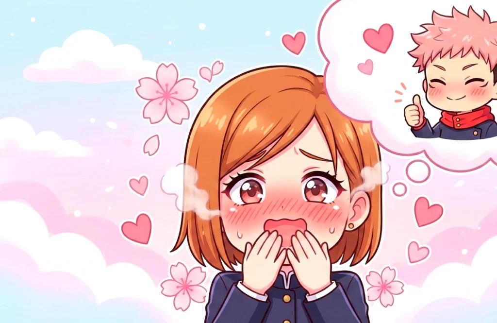 Nobara chibi enamorada