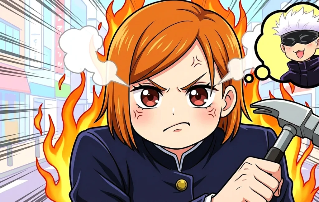 Nobara chibi enojada