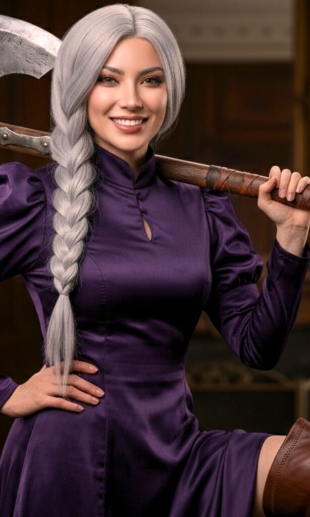 Mei Mei de Jujutsu Kaisen en modo realista, una fotografía de ella sonriendo