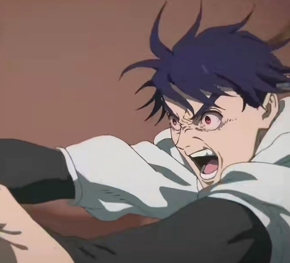 Ranta sufriendo por tratar de detener a Maki Zenin con su habilidad de ojos