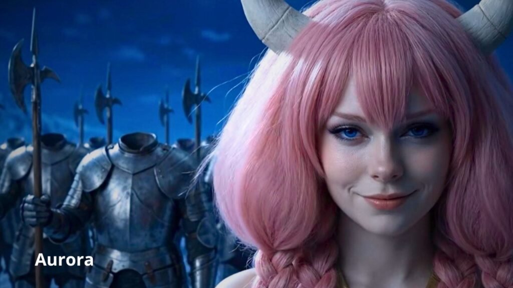 Aurora en su versión realista al lado de su ejército, dispuesta a enfrentar a Frieren