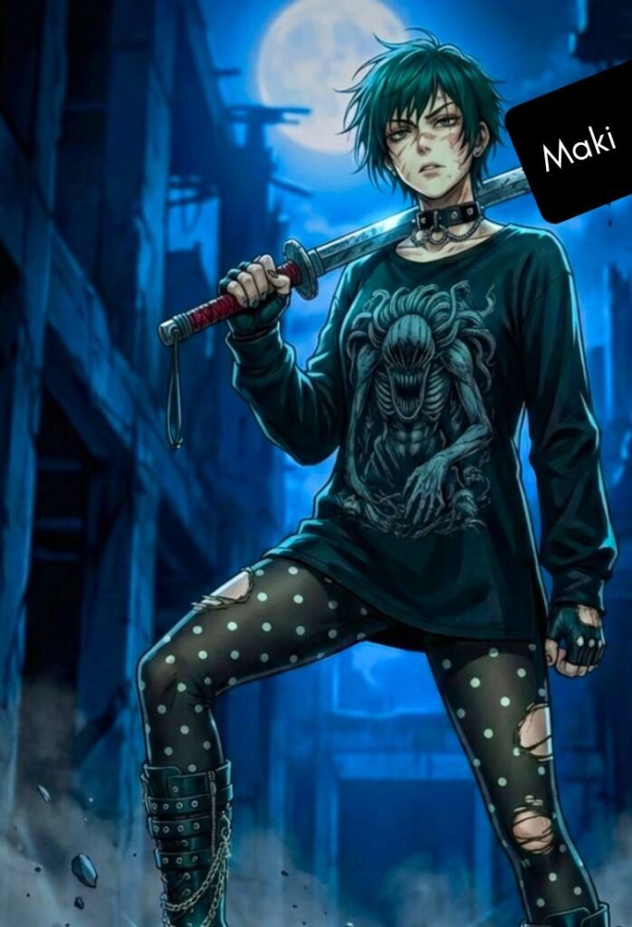 Maki Zenin en su estilo gótico que debería hacerse canon en Jujutsu Kaisen