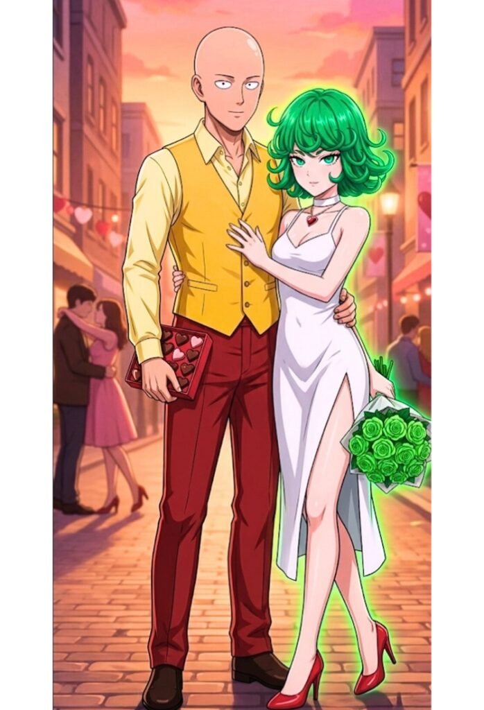 Tatsumaki y Saitama se entregan su regalo del día de San Valentín
